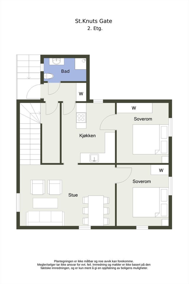 Planskisse 2D- 1. etasje