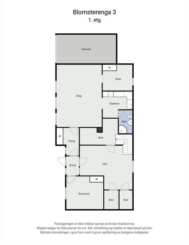 Planskisse 2D - Sokkeletasje