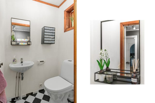 WC-rom ved entrè.