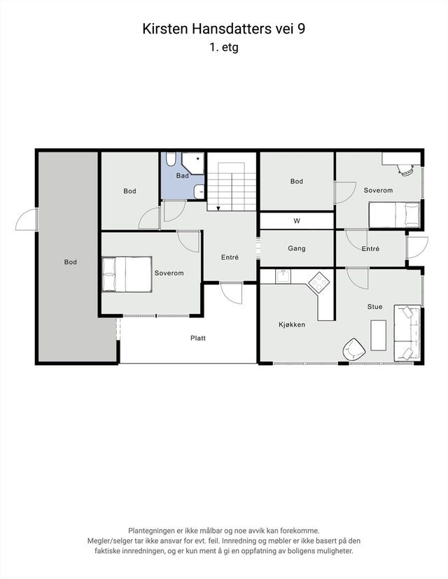 Planskisse  2D - 1.etasje