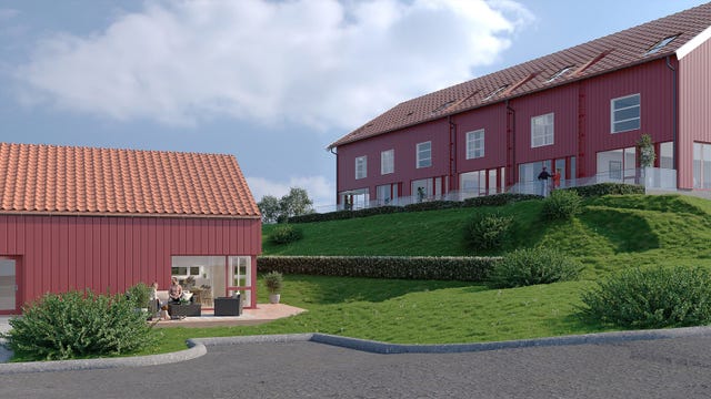 Boligene vil bygges moderne og tidsriktige, men samtidig holde på eiendommens klassiske historie (3d bilder er ment som en illustrasjon. Avvik vil forekomme)