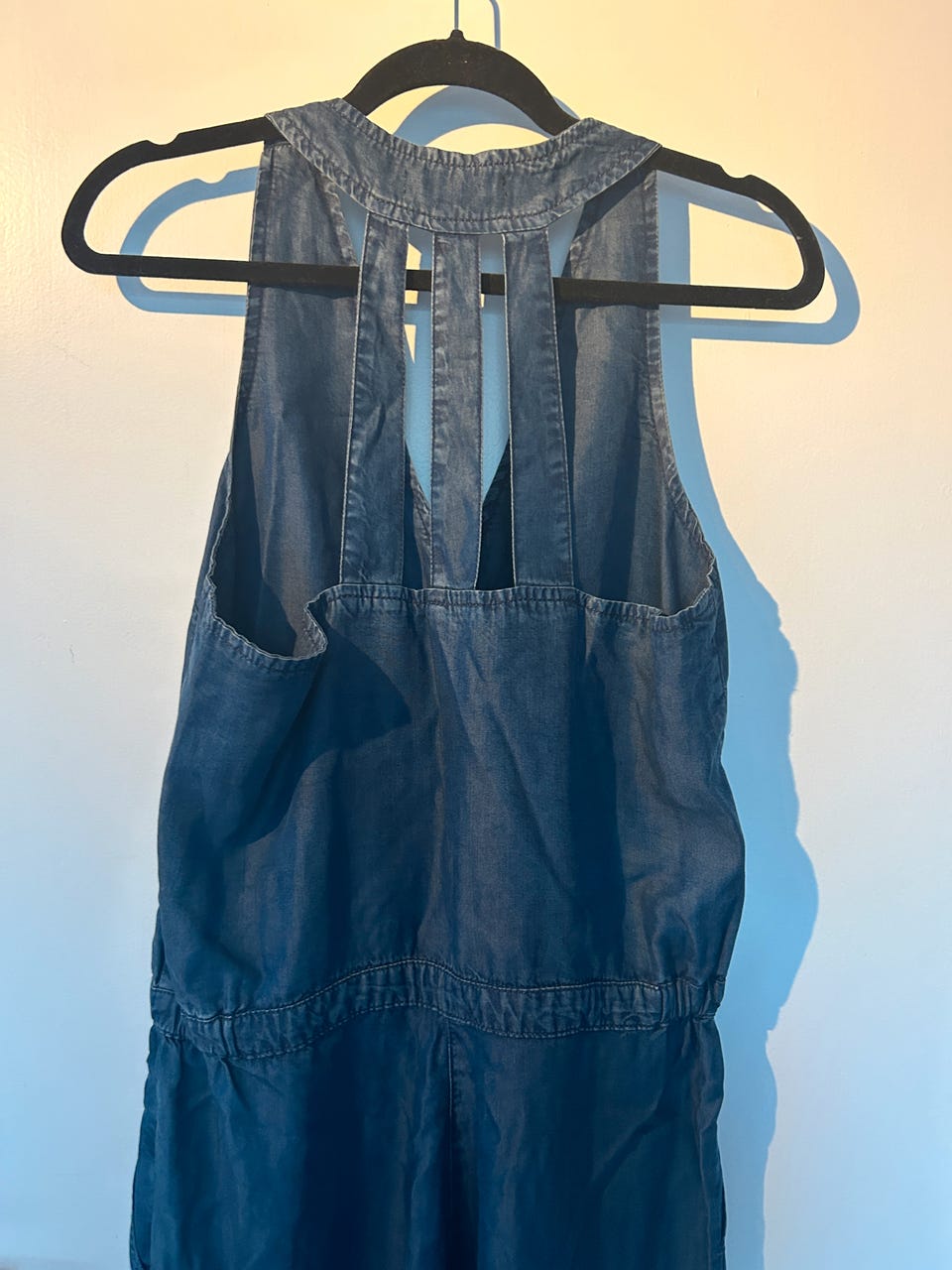 Dame denim print Pull Bear jumpsuit i ett Størrelse M/L