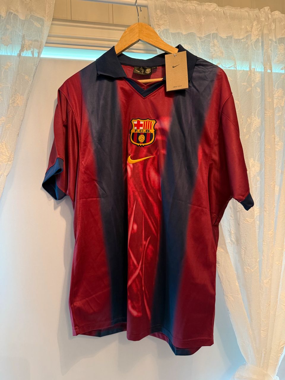 CJ X Nike X FC Barcelona Retro 2000/01 Home Skeleton Jersey