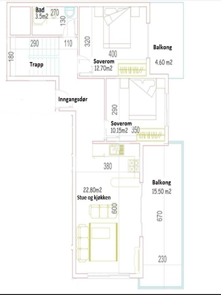 Planløsning 5. etg Galleribilde