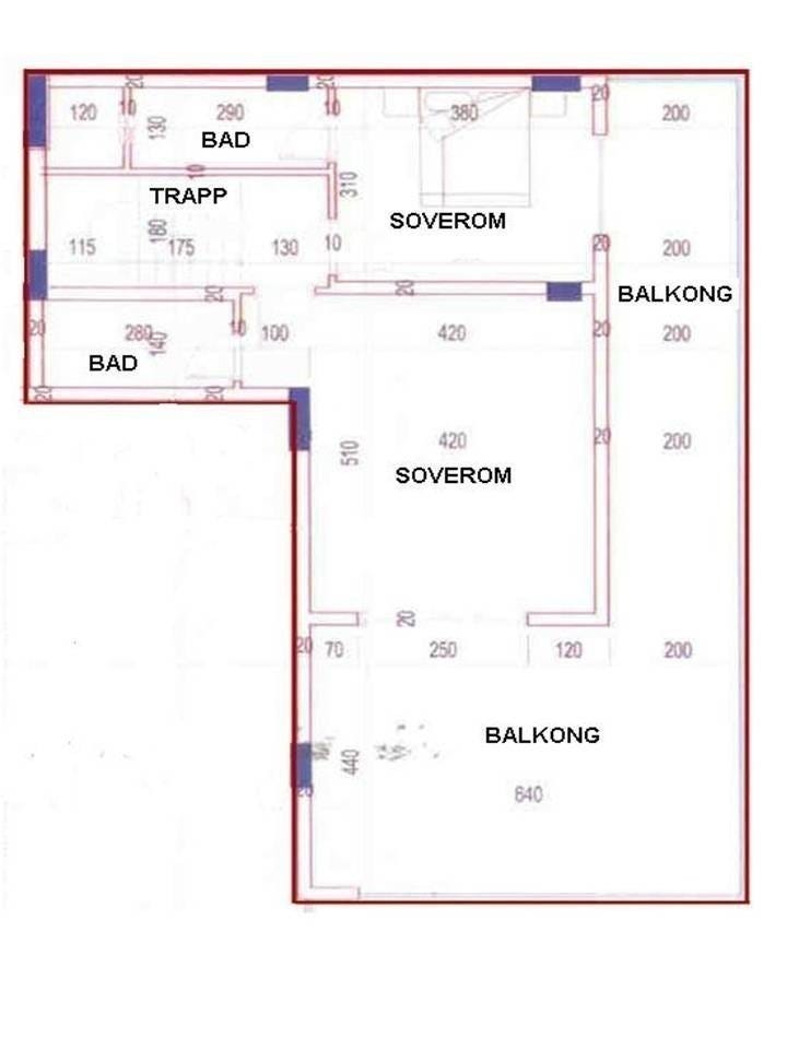Planløsning toppetasjen Galleribilde