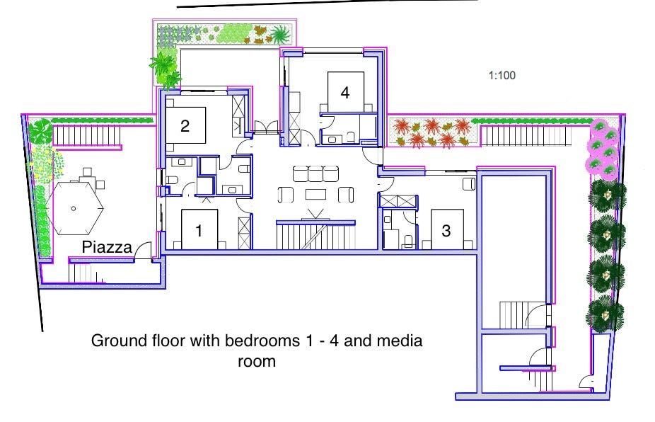 Plantegninger over andre etasje Galleribilde