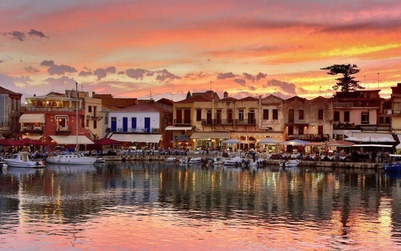 Solnedgang i Rethymnon Galleribilde
