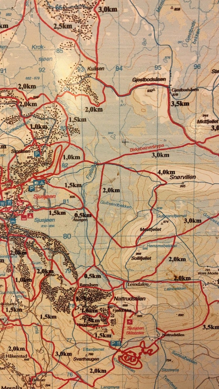 Løypekart langrenn Galleribilde