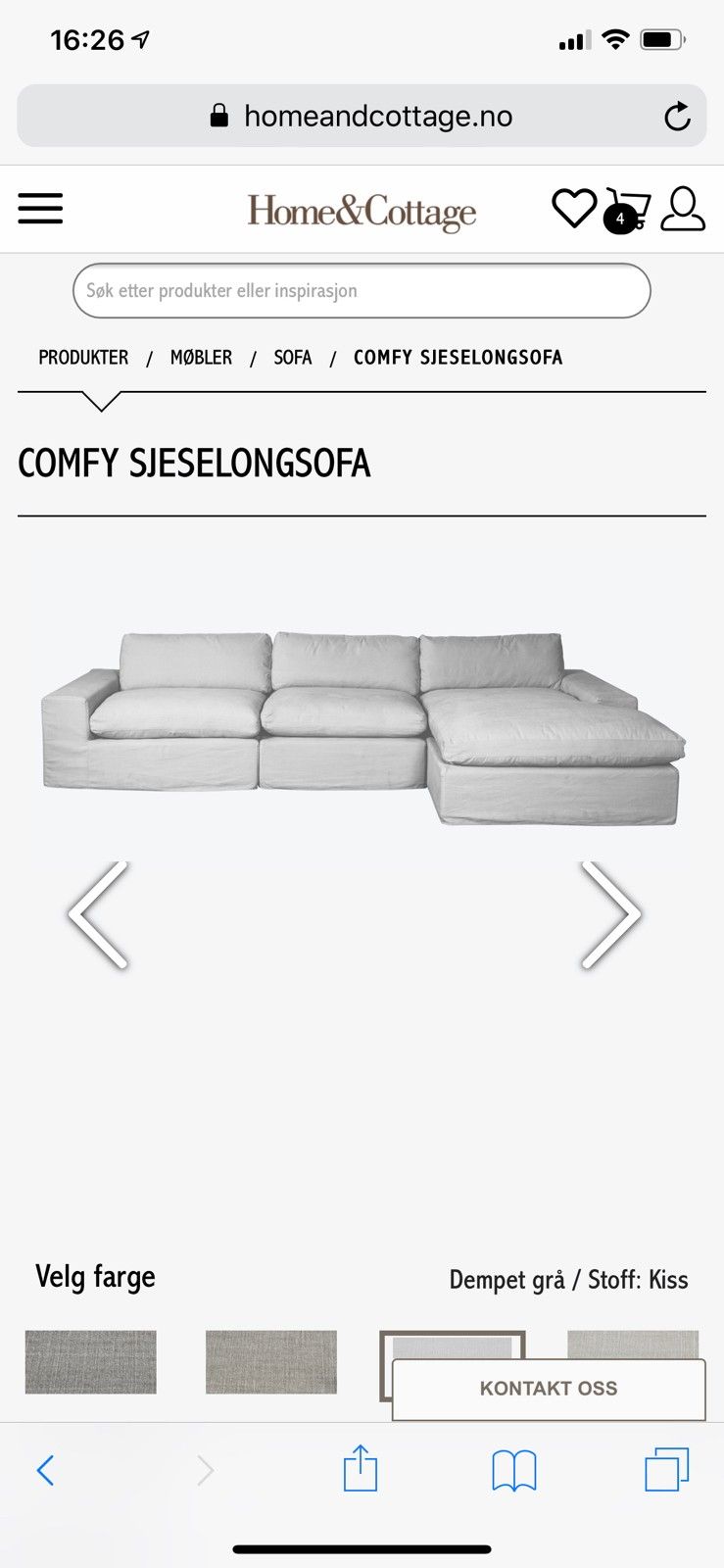 Comfy Sofa Fra Home And Cottage Onskes Kjopt Finn No