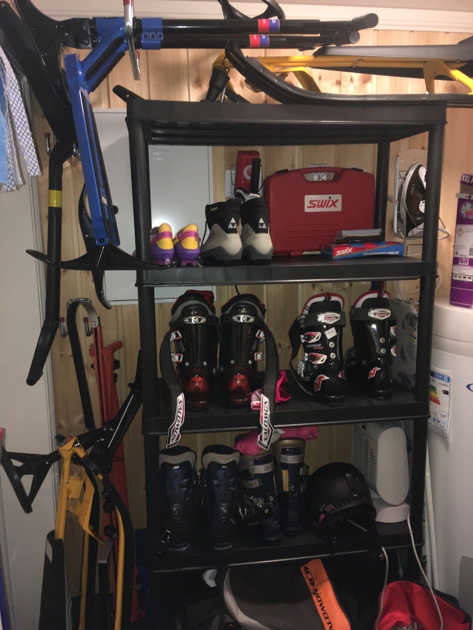 Ski boot rom med vaskemaskin, herding utstyr Galleribilde