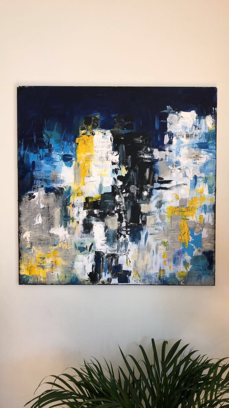 Abstrakt maleri | FINN.no Abstrakt maleri 90x90cm | FINN.no