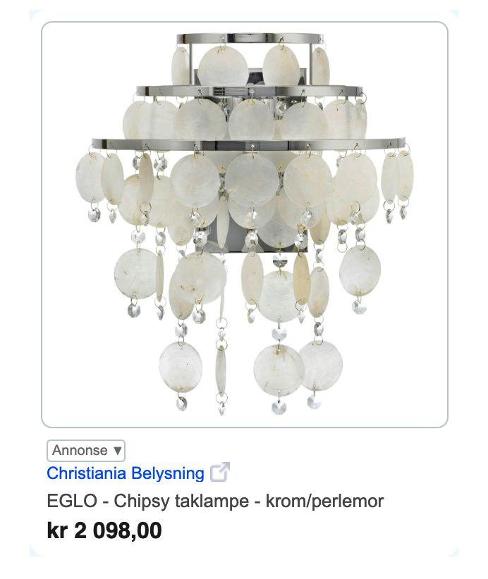 Eglo Chipsy taklampe | FINN.no Chipsy taklampe i KromPerlemor | FINN.no