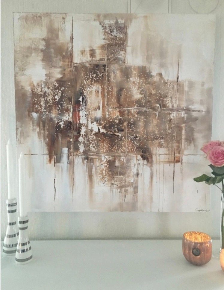 Abstrakt maleri | FINN.no Abstrakt maleri 90x90cm | FINN.no