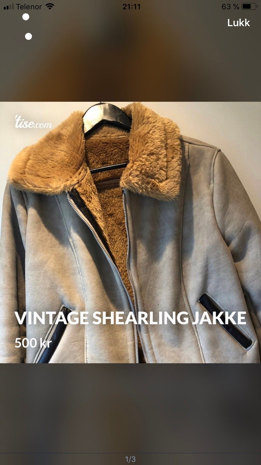 Vintage shearling jakke | FINN.no Vintage vinterjakke | FINN.no