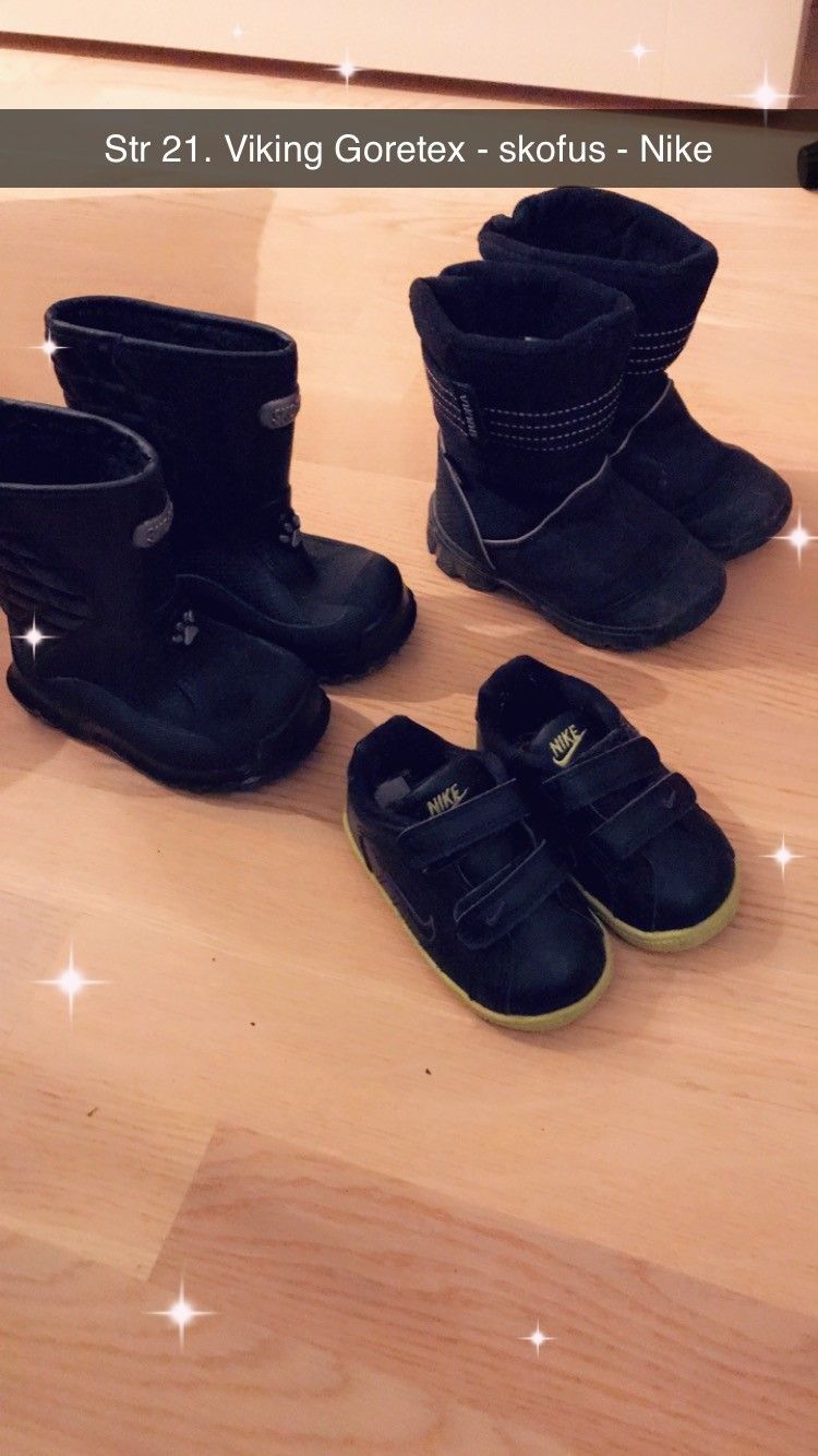 Viking goeretex , skofus gummistøvler og Nike sko str 22 Viking goeretex , skofus gummistøvler og Nike sko str 22
