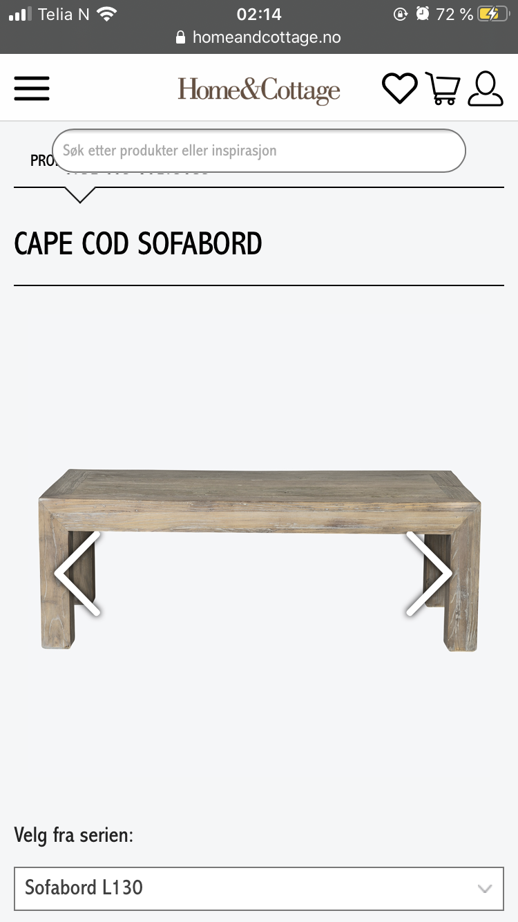 Cape Cod Sofabord Fra Home And Cottage Onskes Kjopt Finn No