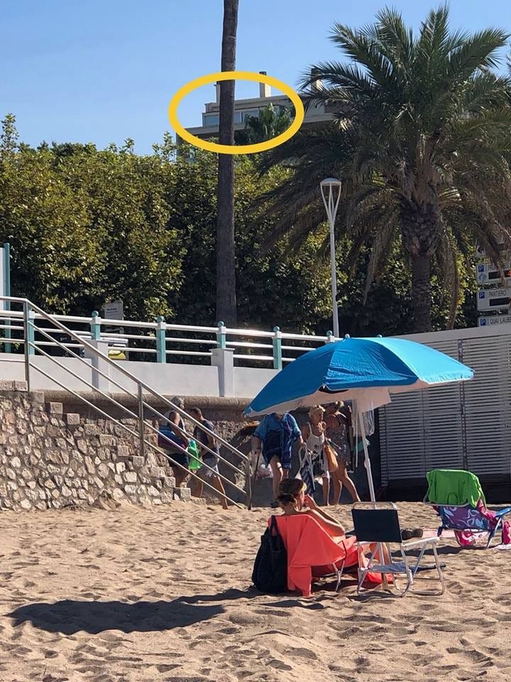 Leiligheten sett fra stranden Galleribilde