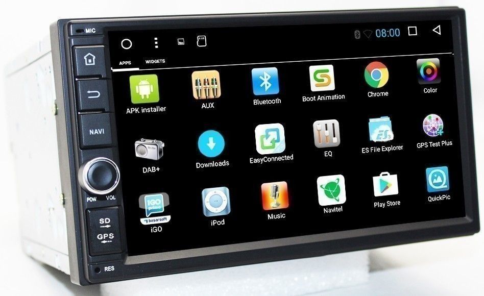 Spesialspiller 7 Universal DAB+ Radio Bilstereo GPS Passer Ibiza 8 højttaler med Bluetooth og Mikrofon Aktive
