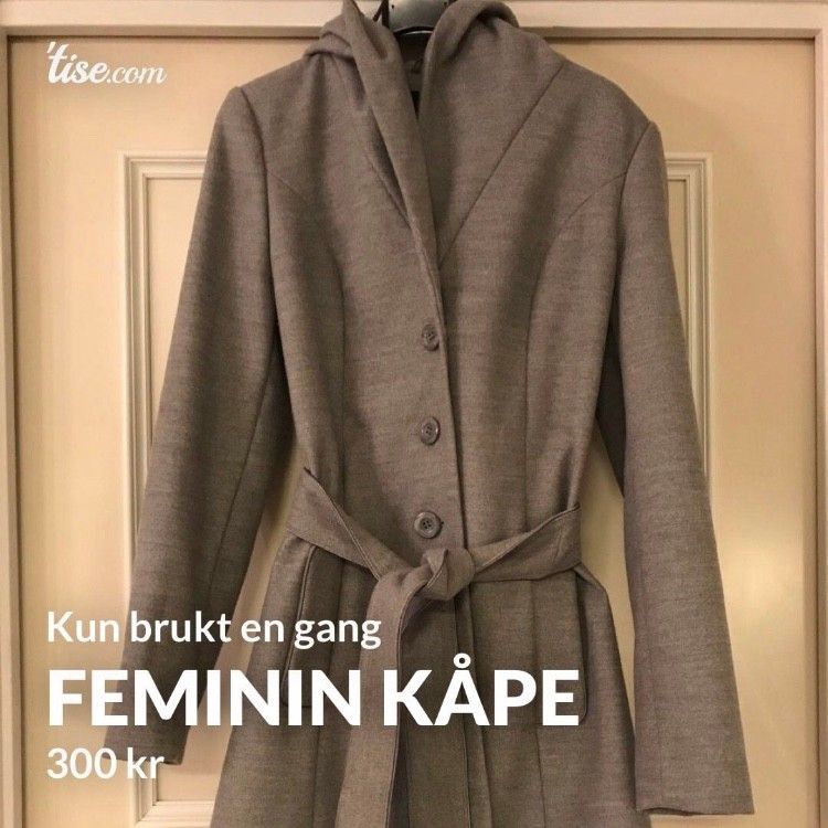 Feminin Grå Kåpe | FINN.no Grå kåpe til salgs | FINN.no