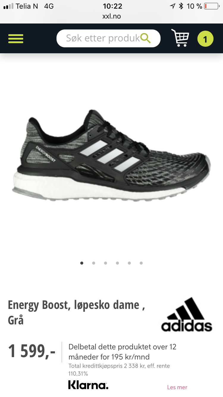 Adidas Energy Boost løpesko til salgs | FINN.no