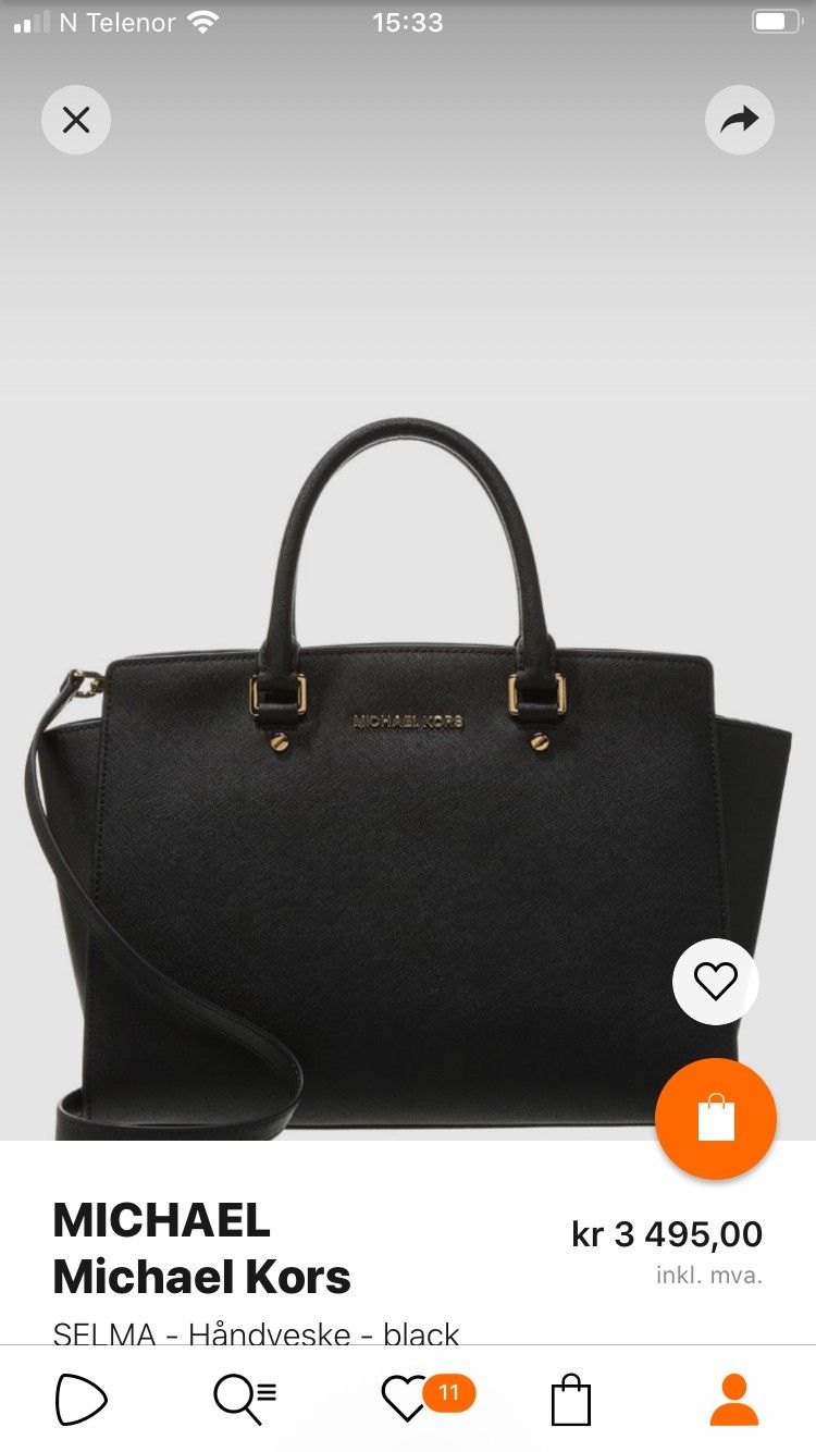 Michael kors selma veske | FINN.no MICHAEL Michael Kors SELMA SATCHEL Håndveske black