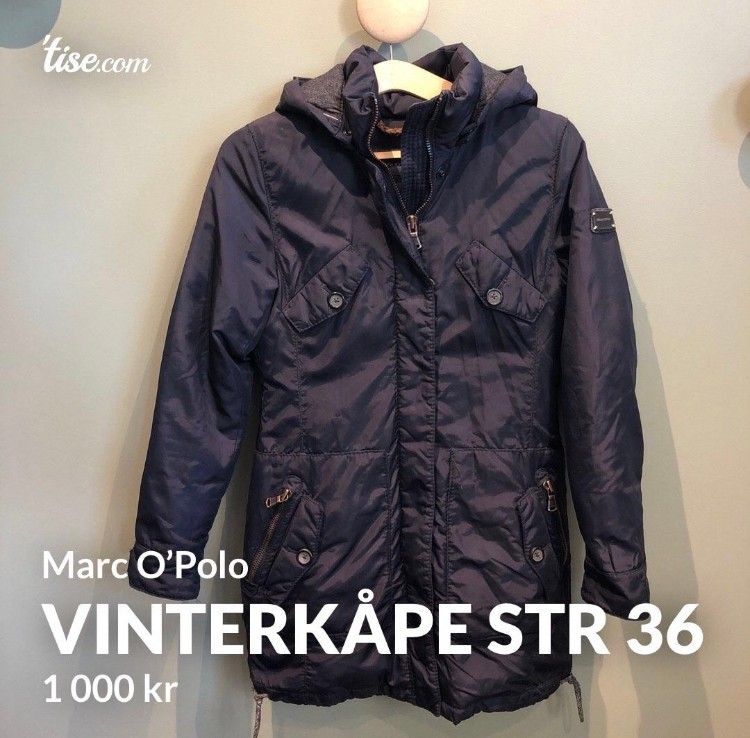 Vinterjakke Marc O'Polo | FINN.no Kåpe fra Marc o'Polo | FINN.no