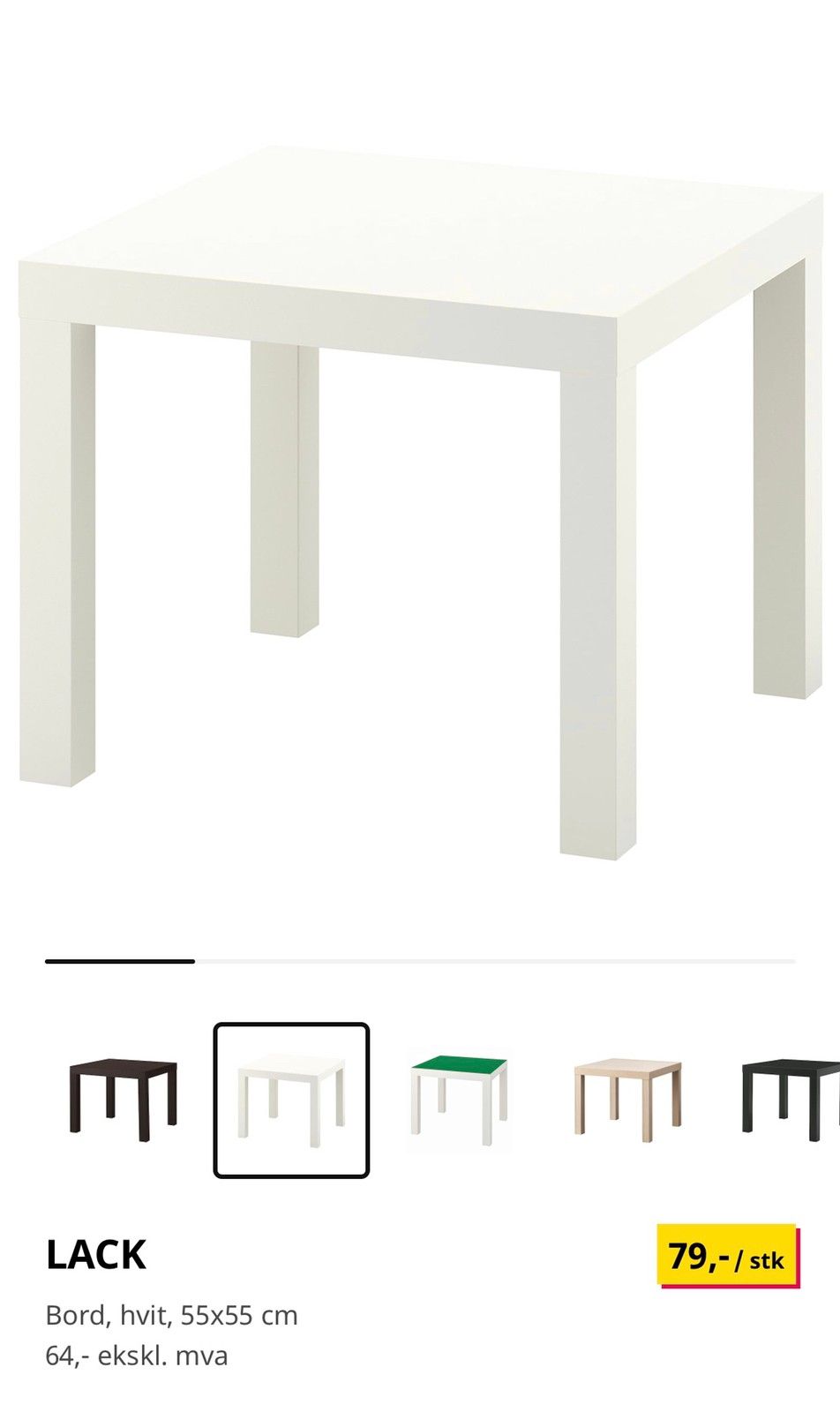 ikea lack bord hvit | FINN.no Hvitt Lack sidebord fra IKEA selges | FINN.no