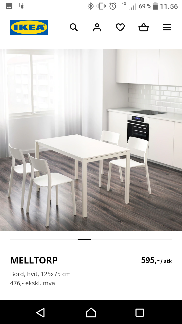 Melltorp spisebord | FINN.no Melltorp bord 75x75 | FINN.no