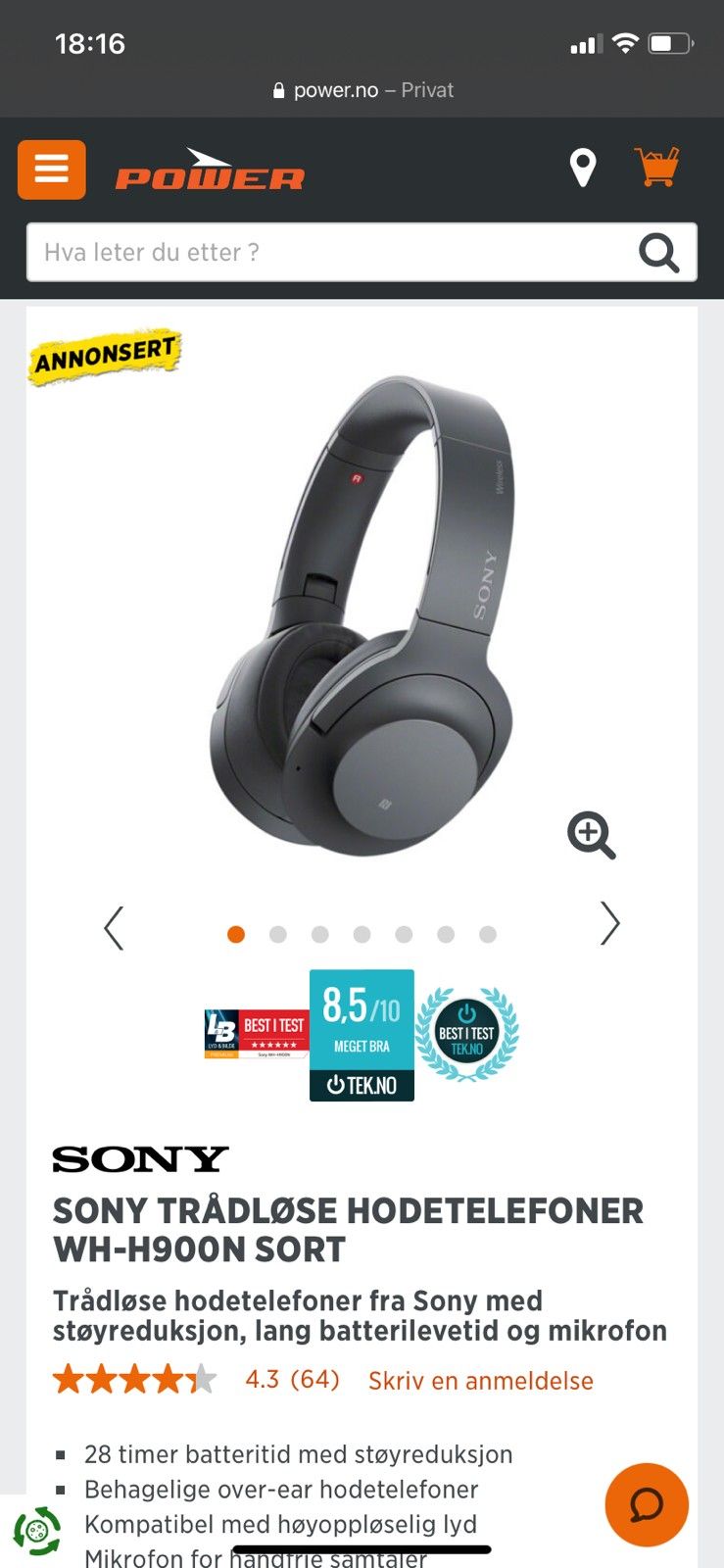 sony wh 900N svart headset | FINN.no sony wh 900N svart headset | FINN.no