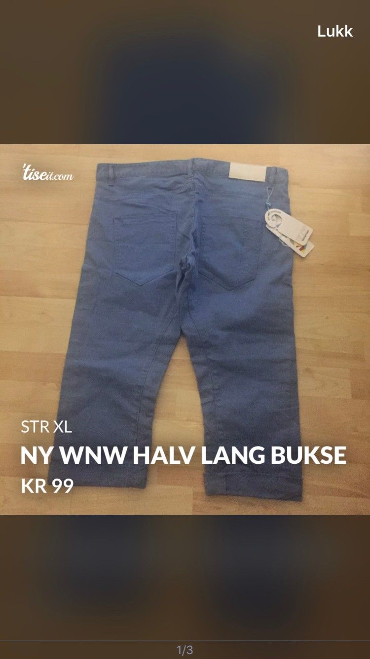 Ny halvlang bukse | FINN.no Bukse Str.W27 | FINN.no