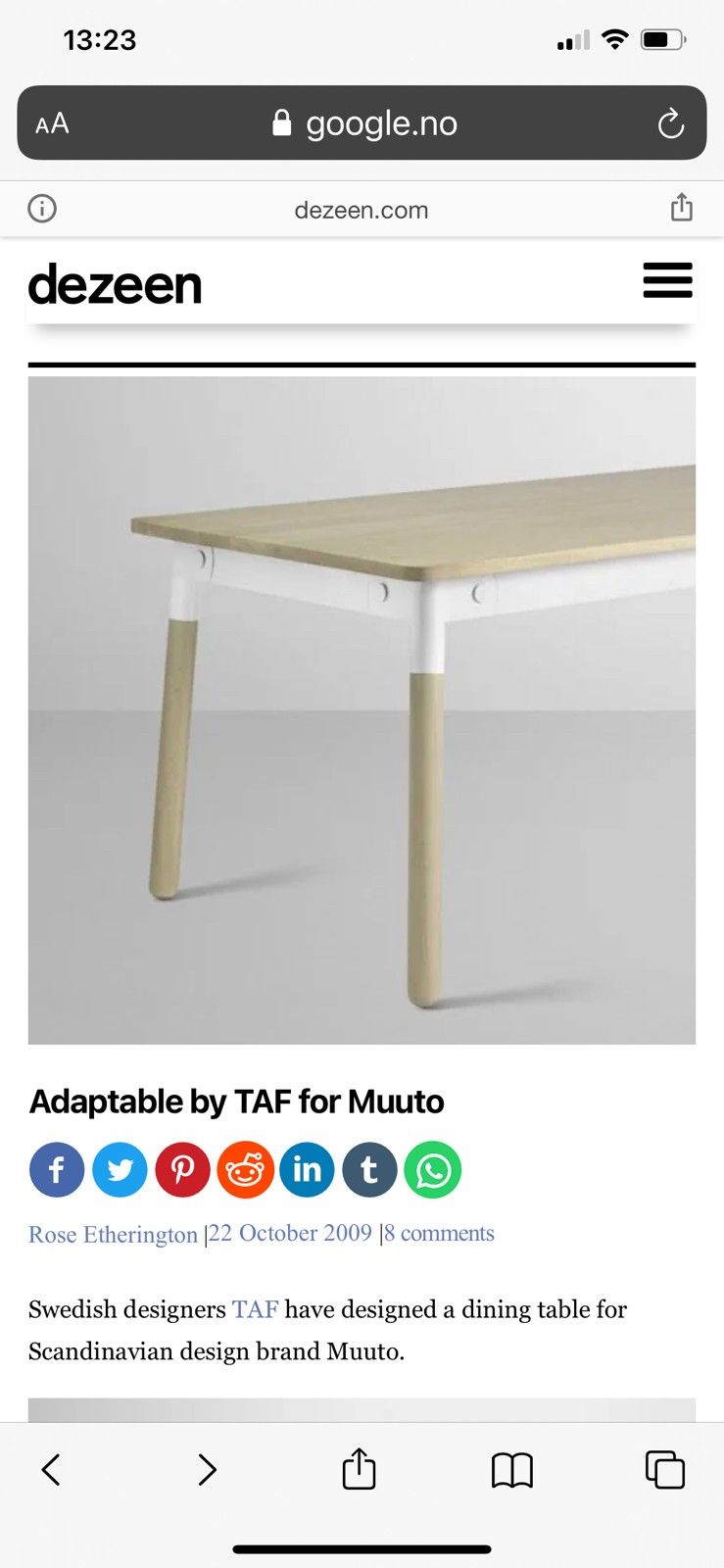 Muuto Adaptable Spisebord | FINN.no Muuto Adaptable Spisebord | FINN.no