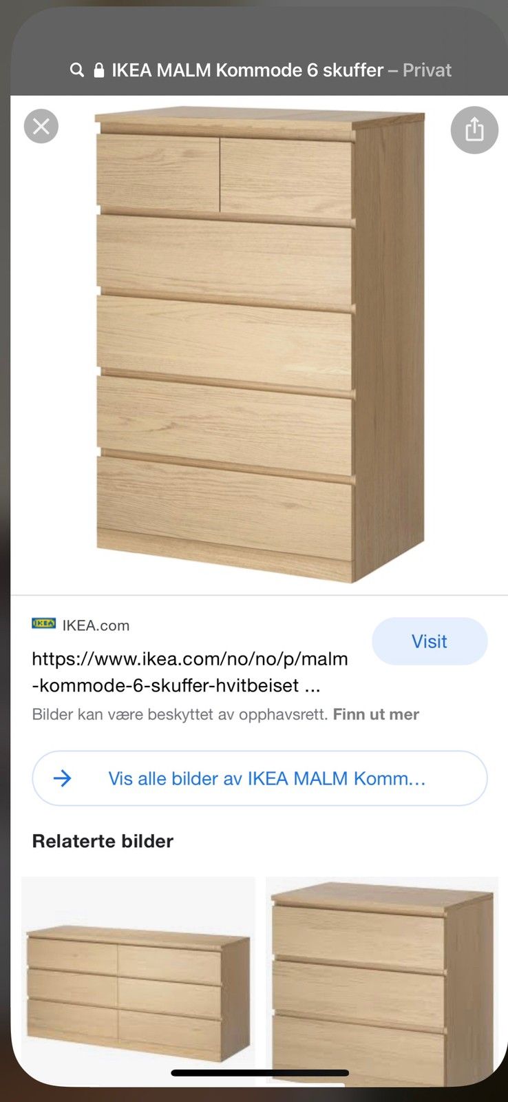 2 Stk Malm Kommode Selges Finn No