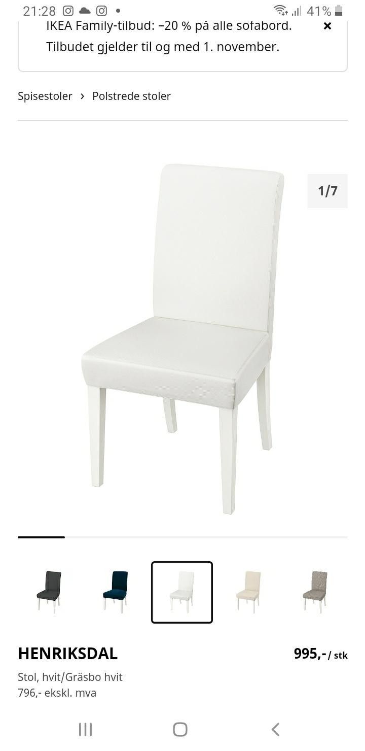 6 stk. Henriksdal spisestoler | FINN.no Spisestuestoler IKEA Henriksdal med armlener | FINN.no