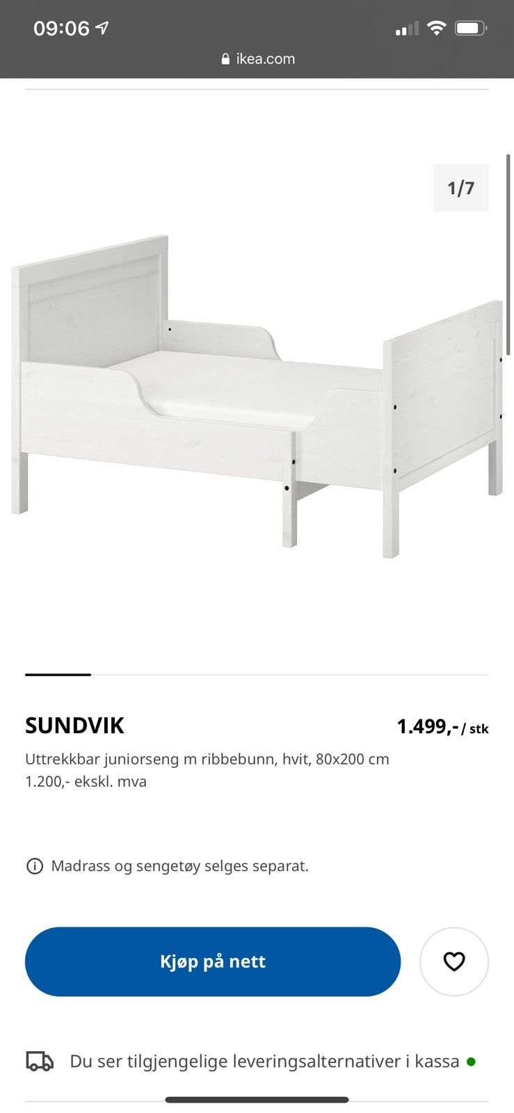 ikea sundvik uttrekkbar junior seng | FINN.no IKEA Sundvik barneseng | FINN.no