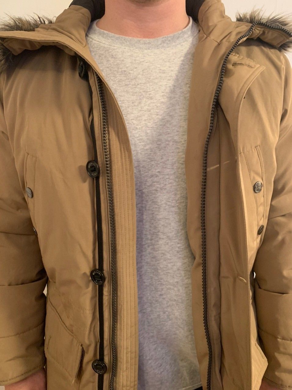 Jean Paul herre vår høst vinter jakke i khaki selges Jean Paul herre vår høst vinter jakke i khaki selges