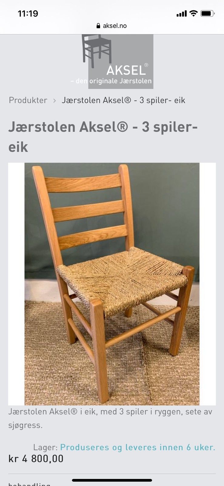 Aksel Jærstol | FINN.no Produkter aksel.no
