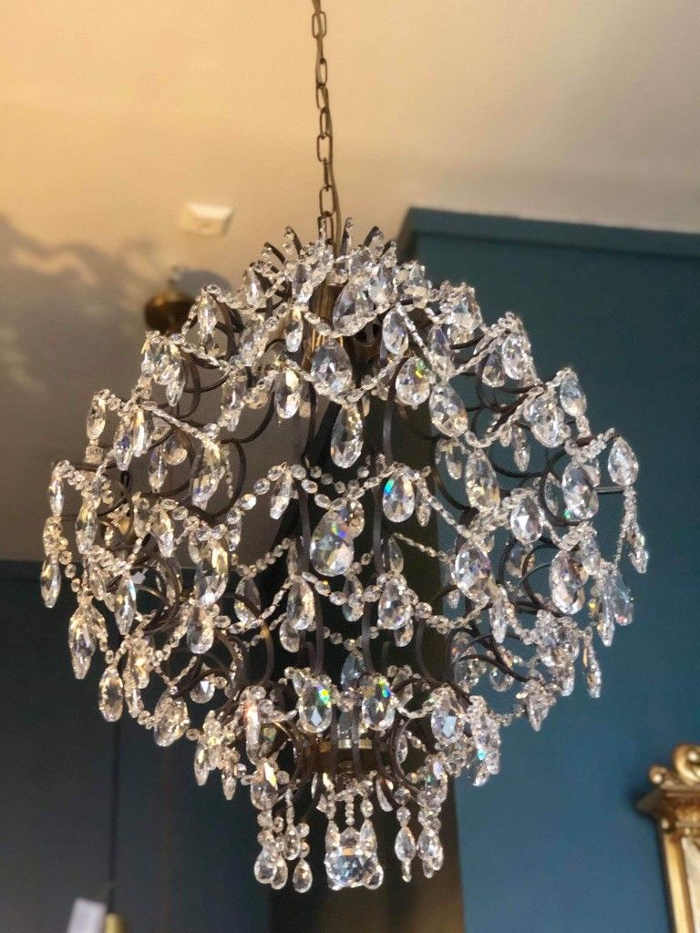Lysekrone prismekrone krystall krone taklampe lampe Taklampe lampe belysning lysekrone | FINN.no