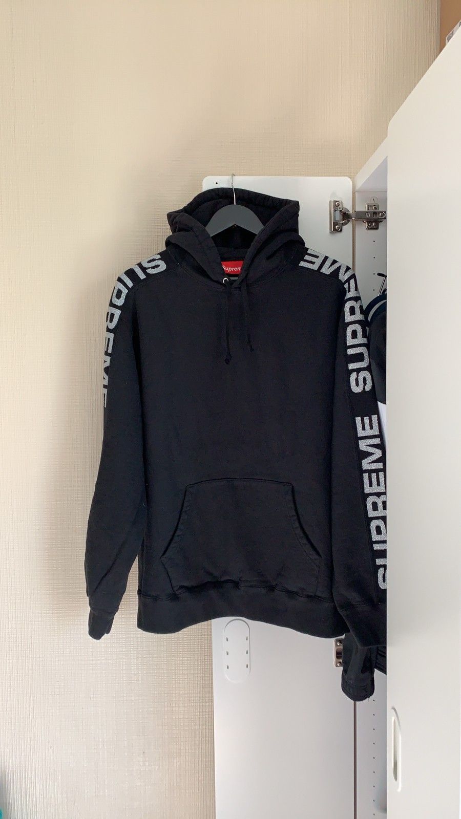 metallic rib hooded sweatshirt supreme