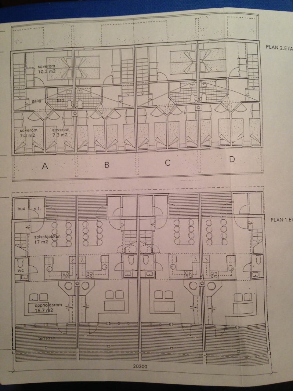 Planløsning som for leilighet B. Galleribilde