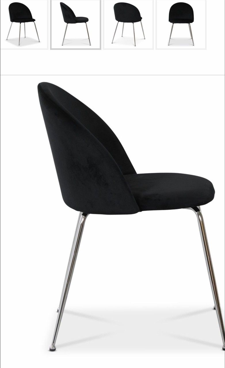 4 svarte velour stoler NY pris | FINN.no Stol Velur Ny TILBUD! | FINN.no