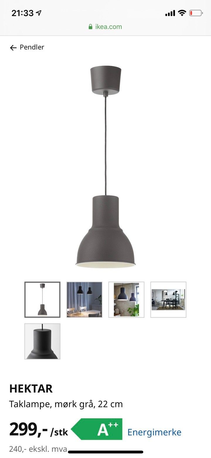 Hektar taklampe fra Ikea | FINN.no IKEA lamper | FINN.no