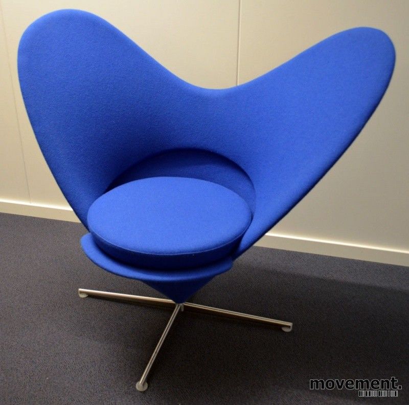 7 stk Vitra Verner Panton Heart cone chair, hjertestolen Verner Panton. Stol, model Cone Chair |
