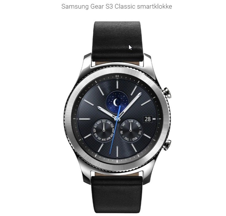 RYDDESALG* Samsung Gear S3 Classic smartklokke Spar 40 Samsung Gear S3 Frontier smartklokke Smartklokke Elkjøp