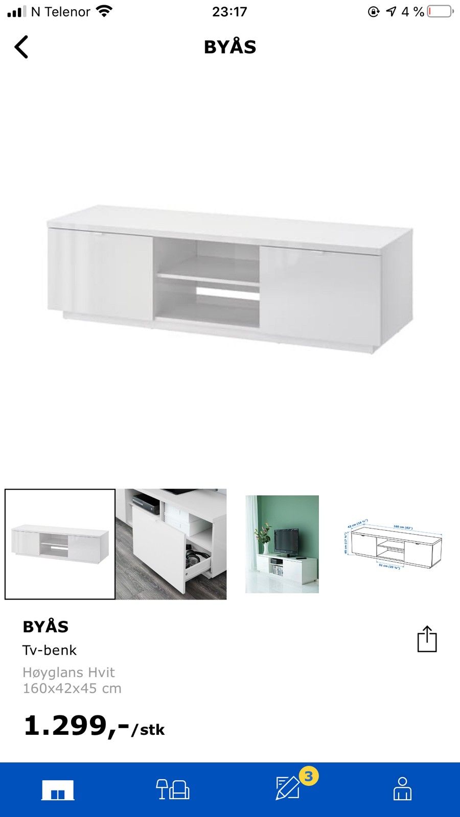 BYÅS TV benk fra IKEA | FINN.no TV benk Ikea Byås | FINN.no