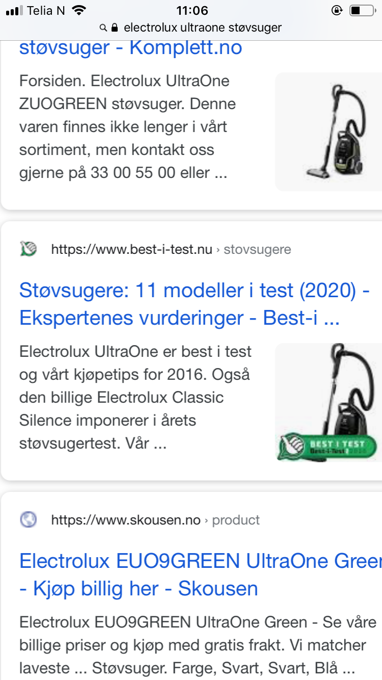 Støvsuger, Electrolux UltraOne med ekstra poser | FINN.no Test: Electrolux UltraOne ZUOGREEN