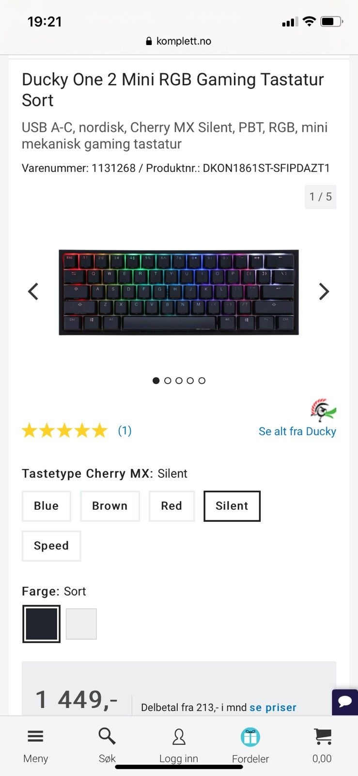 Ducky one 2 mini | FINN.no Best pris på Ducky DKON1861ST One 2 Mini RGB Cherry MX