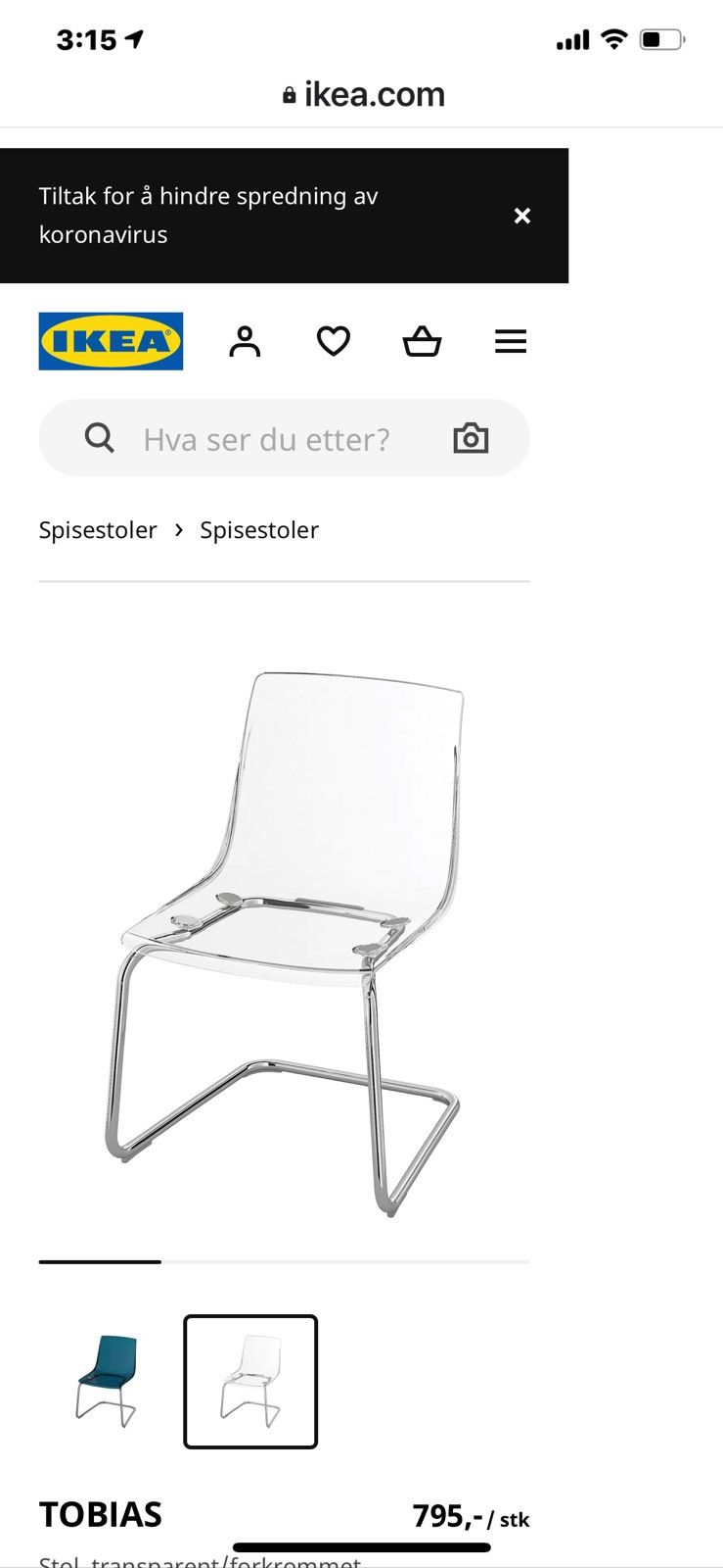 Ikea Tobias spisestoler 4 stk , 150 per stk | FINN.no IKEA Tobias stol grå | FINN.no