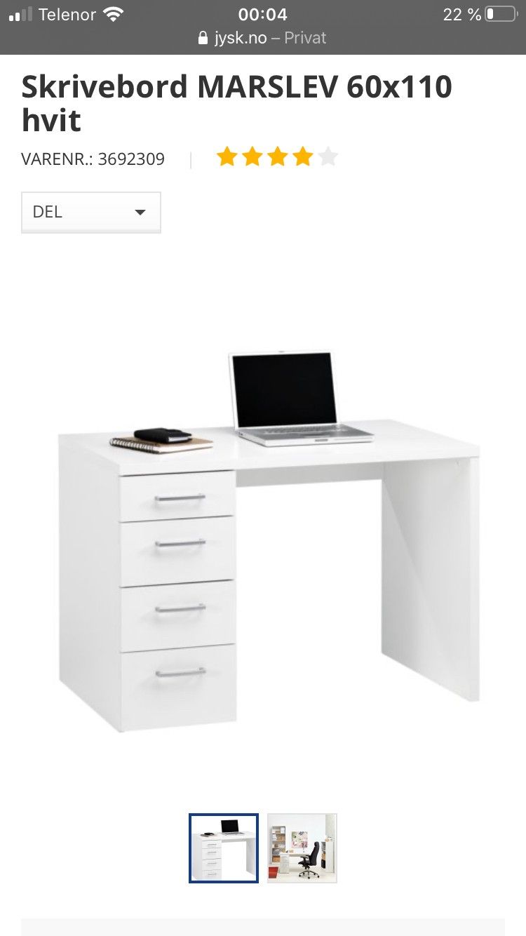 skrivebord | FINN.no Skrivebord Marslev med skuffer | FINN.no