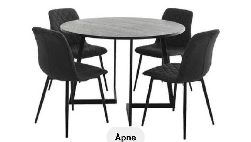 spisebord med stoler | FINN.no Plain spisebord fra Skeidar | FINN.no