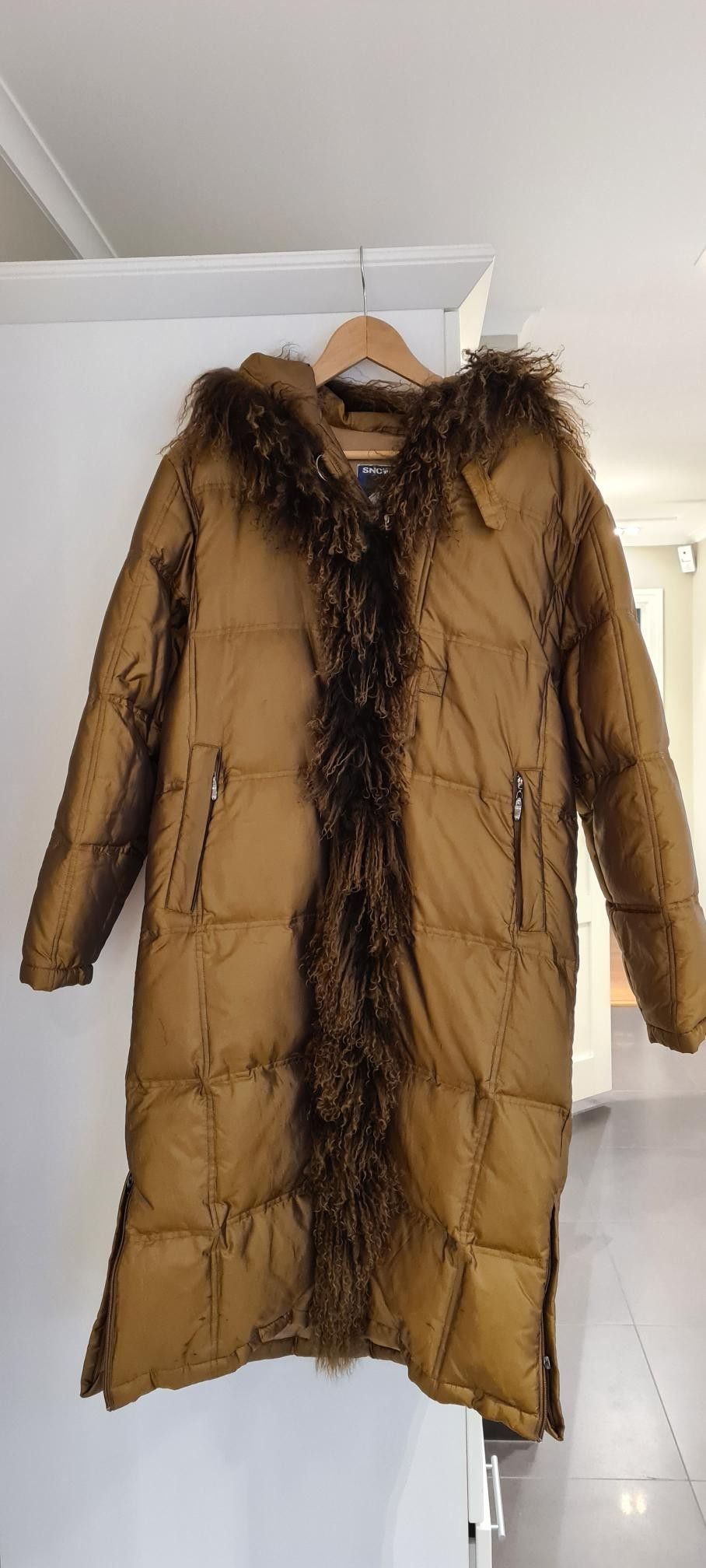 Vakker lang dunkåpe med tibetansk lam, str 38 | FINN.no FLOYD Jakke Kyler Long Brown | Parkas og varme ytterjakker